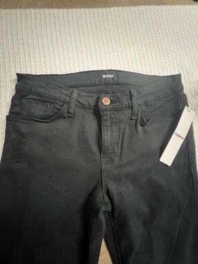 Hudson Black Mid-Rise Skinny Jeans